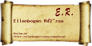 Ellenbogen Rózsa névjegykártya
